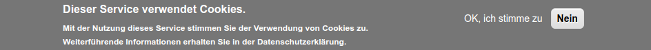 Service verwendet Cookies